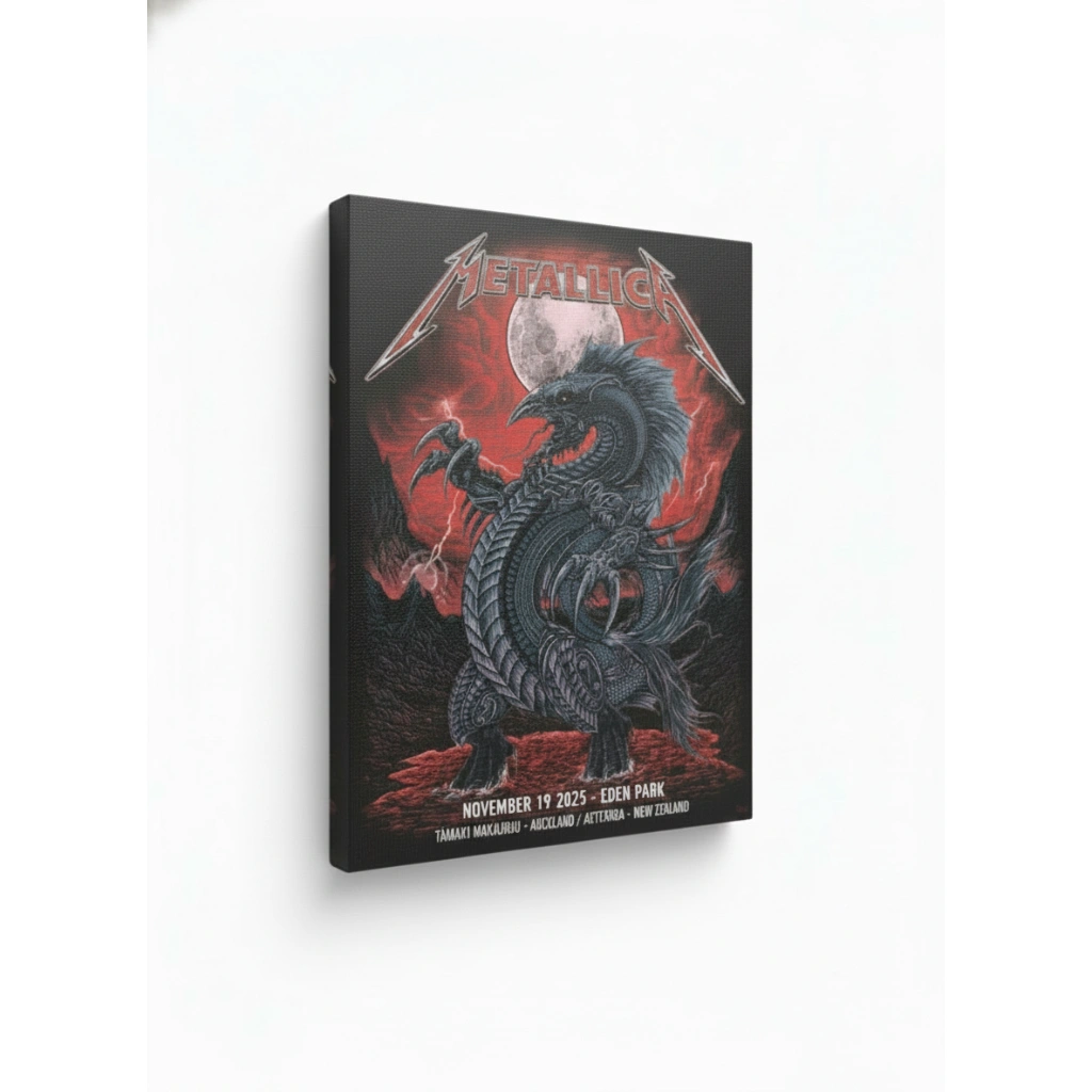 Metallica Dragon Concert Poster Black Red Design November 19 2025 Auckland New Zealand Eden Park 1 - Zonebrick.com