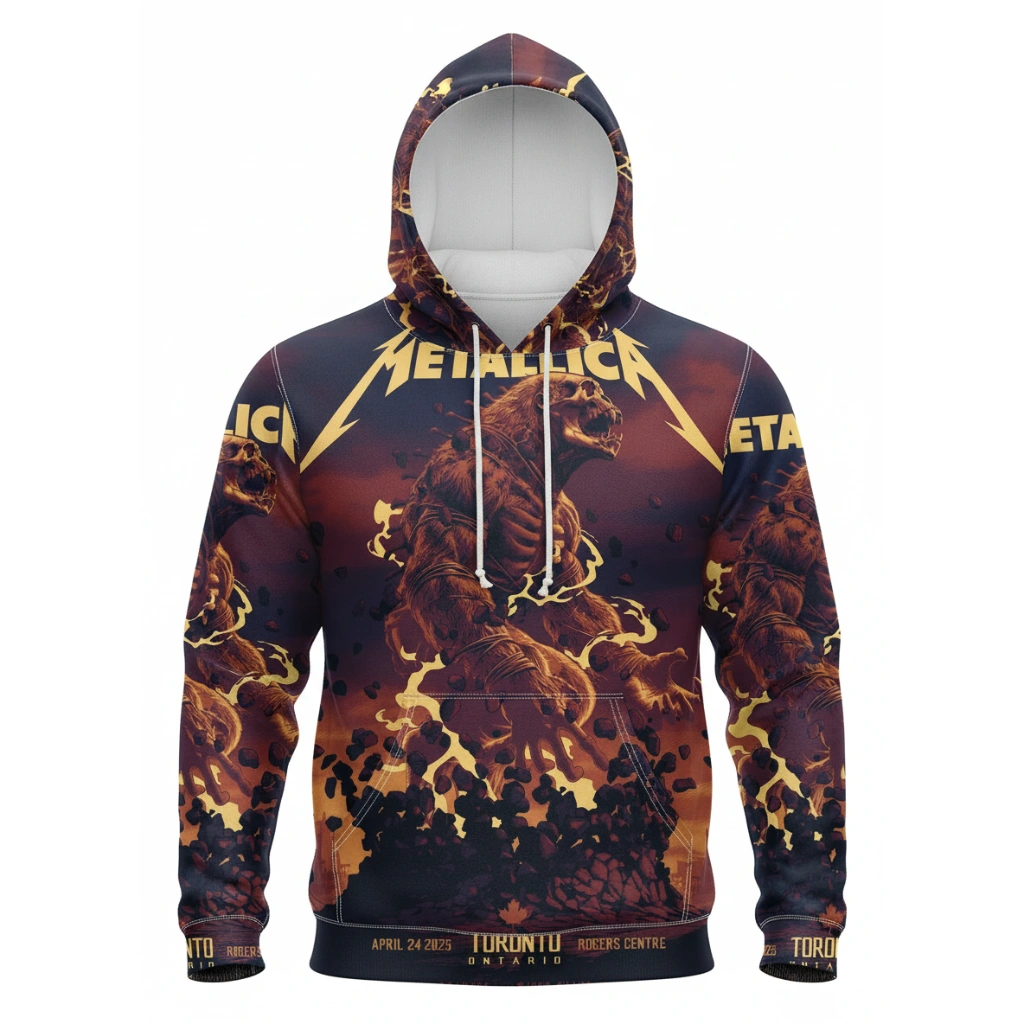 Metallica Monster Tour Hoodie Dark Orange And Black Concert 1 - Zonebrick.com