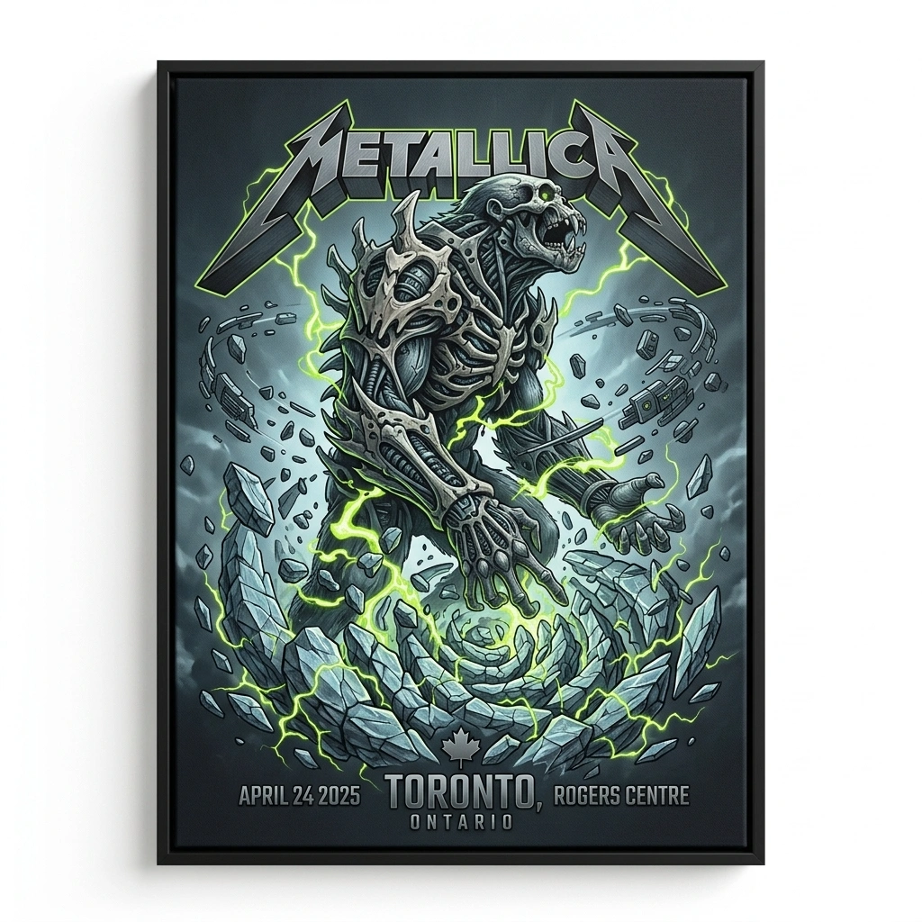 Metallica Toronto Concert Poster Graphic Design Art - Zonebrick.com